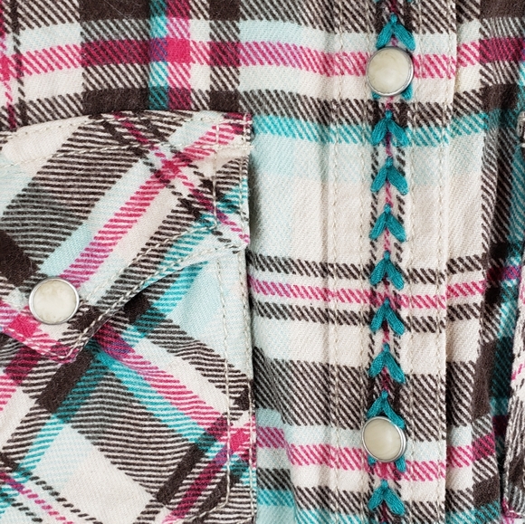 Lucky Brand Ivory Flannel Shirt - Picture 4 of 5